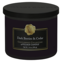 Gentlemen's Collection by Village Candle Dark Berries & Cedar Candle, 14 Ounce