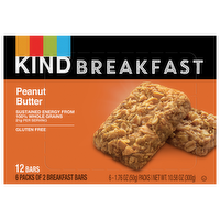 Kind Breakfast Peanut Butter Breakfast Bars, 6 Each