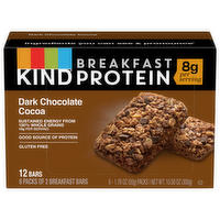 Kind Breakfast Protein Dark Chocolate Cocoa Breakfast Bars, 6 Each