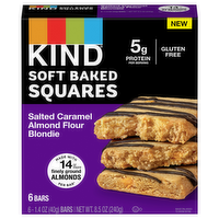 Kind Soft Baked Squares Salted Caramel Almond Flour Blondie Bars, 6 Each