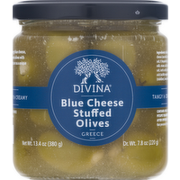 Divina Blue Cheese Stuffed Green Olives, 7.8 Ounce