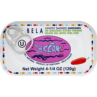 Bela Lightly Smoked Sardines in Organic Extra Virgin Olive Oil with Piri-Piri, 4.23 Ounce