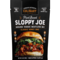 Urban Accents Plant-Based Sloppy Joe Ground Veggie Meatless Mix, 3.5 Ounce