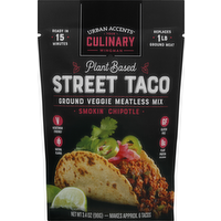 Urban Accents Plant-Based Street Taco Ground Veggie Meatless Mix, 3.4 Ounce