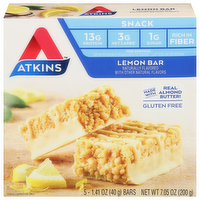 Atkins Lemon Snack Bars, 5 Each