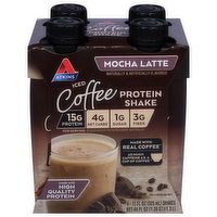 Atkins Mocha Latte Iced Coffee Protein Shakes, 4 Each