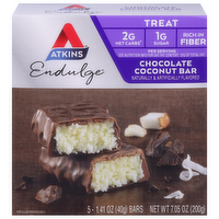 Atkins Endulge Chocolate Coconut Snack Bars, 5 Each