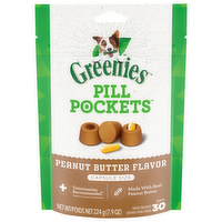 Greenies Pill Pockets Capsule Size Peanut Butter Flavor Dog Treats, 7.9 Ounce