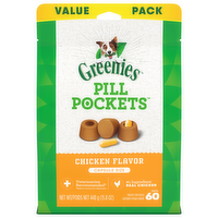 Greenies Pill Pockets Capsule Size Chicken Flavor Dog Treats Value Pack, 15.8 Ounce