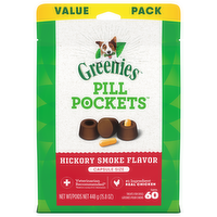 Greenies Pill Pockets Capsule Size Hickory Smoke Flavor Treats For Dogs Value Pack, 15.8 Ounce