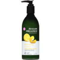 Avalon Organics Refreshing Lemon Hand & Body Lotion, 12 Ounce