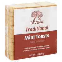 Divina Mini Toasts, 2.82 Ounce