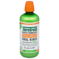 TheraBreath Fresh Breath Oral Rinse Mild Mint Value Size, 1 Litre