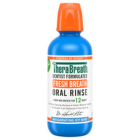 TheraBreath Fresh Breath Oral Rinse Invigorating Icy Mint, 16 Ounce