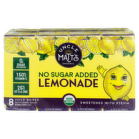 Uncle Matt's Organic No Sugar Added Lemonade Juice Boxes, 8 Each