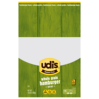 Udi's Gluten Free Whole Grain Hamburger Buns, 4 Each