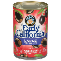 Early California Large Pitted Black Olives, 6 Ounce