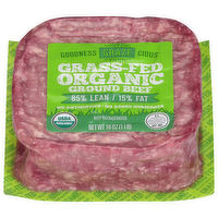 Goodness Grazecious Organic Grass Fed 85% Lean Ground Beef, 16 Ounce