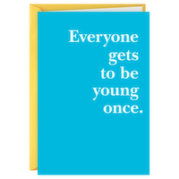 Hallmark Shoebox Funny Birthday Card (Young Once), 1 Each