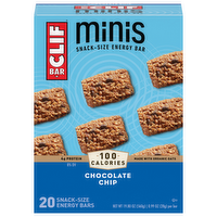 Clif Bar Minis Chocolate Chip Energy Bars, 20 Each