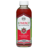 GT's Synergy Watermelon Wonder Kombucha Beverage, 16 Ounce