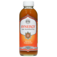 GT's Synergy Peach Paradise Kombucha Beverage, 16 Ounce