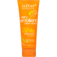 Alba Botanica Very Emollient Mango Vanilla Cream Shave, 8 Ounce