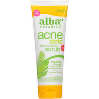Alba Botanica Acnedote Maximum Strength Face & Body Scrub, 8 Ounce