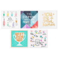 Hallmark Good Mail Blank Cards Assortment (5 Cards with Envelopes for Congratulations, Thinking of You, Thank You, and More), 1 Each