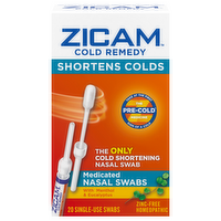 Zicam Cold Remedy Medicated Nasal Swabs, 20 Each