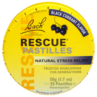 Bach Black Currant Rescue Pastilles for Natural Stress Relief, 35 Each