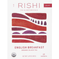 Rishi Organic English Breakfast Tea, 15 Each