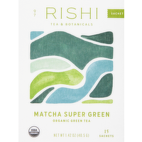 Rishi Organic Matcha Super Green Tea, 15 Each