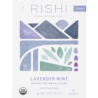 Rishi Organic Lavender Mint Caffeine Free Tea, 15 Each