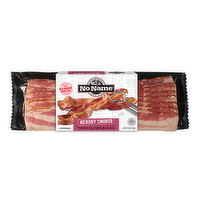 No Name Thick Sliced Hickory Smoked Bacon, 12 Ounce