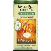 The Republic of Tea Ginger Peach Green Tea, 50 Each