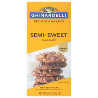 Ghirardelli Chocolate Semi-Sweet Chocolate Premium Baking Bar, 4 Ounce