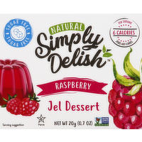 Simply Delish Natural Raspberry Jel Dessert, 0.7 Ounce