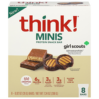 think! Minis Girl Scouts Adventurefuls Protein Snack Bars, 8 Each