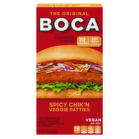 Boca The Original Spicy Chik'n Veggie Patties, 10 Ounce