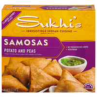 Sukhi's Samosas Potato & Peas with Cilantro Chutney, 10 Ounce