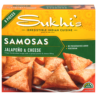 Sukhi's Samosas Jalapeno & Cheese, 8 Ounce