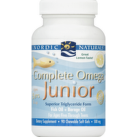 Nordic Naturals Comlete Omega Junior Lemon 500mg Soft Gels, 90 Each