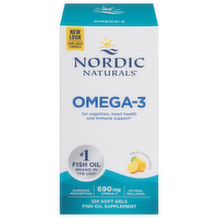 Nordic Naturals Omega-3 Lemon 1000mg Soft Gels, 120 Each