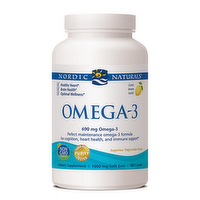 Nordic Naturals Omega-3 Lemon 1000mg Soft Gels, 180 Each