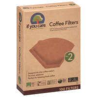 If You Care Cone-Style Coffee Filter #2 Unbleached Paper, 100 Each