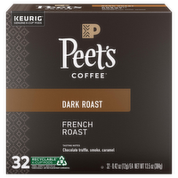 Peet's Coffee K-Cups French Roast Dark Roast Coffee, 32 Each