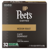 Peet's Coffee K-Cups Cafe Domingo Medium Roast Coffee, 32 Each