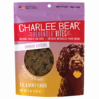 Charlee Bear Bearnola Bites Natural Dog Treats Peanut Butter & Honey, 8 Ounce