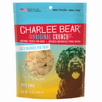 Charlee Bear Original Crunch Natural Dog Treats with Liver, 16 Ounce